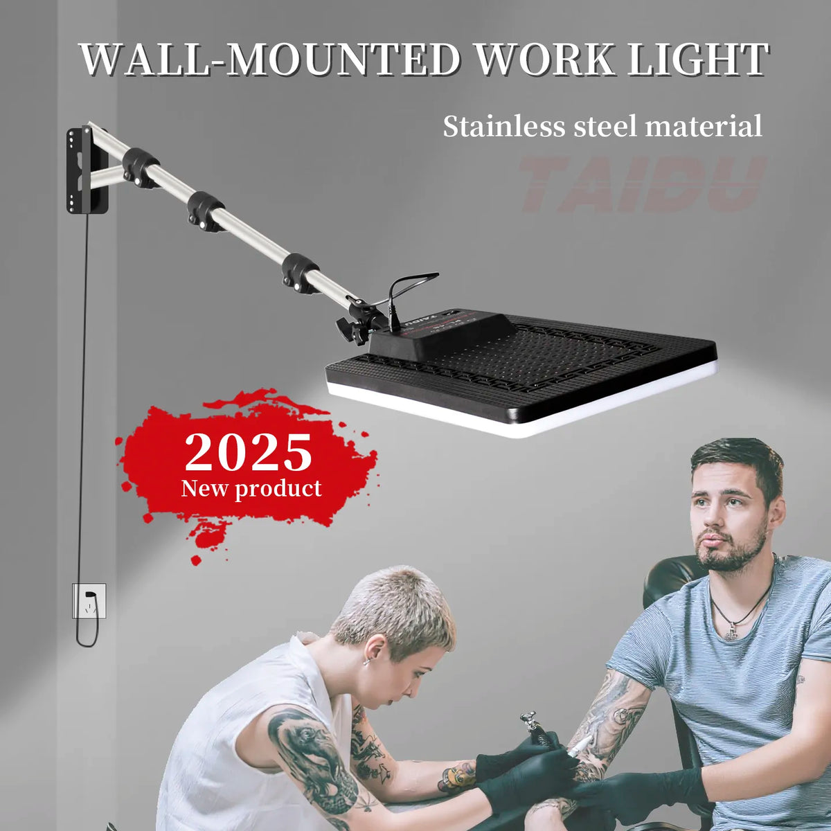 TAIDU Promotional PL-48 Large Panel Telescoping Tattoo Wall Light