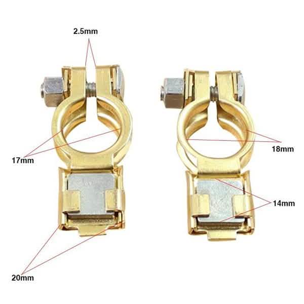 1-Pair: Adjustable Battery Terminal Clamp Clips
