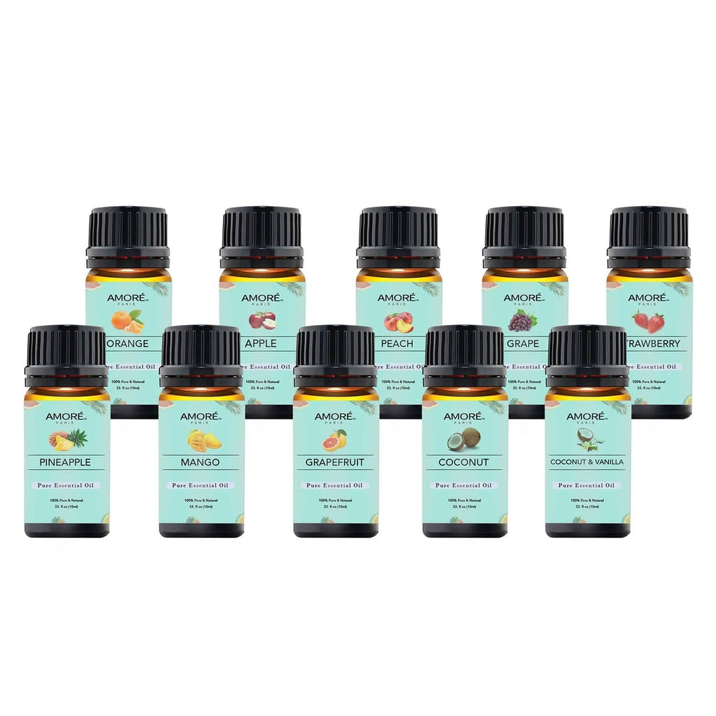 10-Pack: Fruity Fragrance Premium Aromatherapy Diffuser Oils Set For Candle & Soap Making