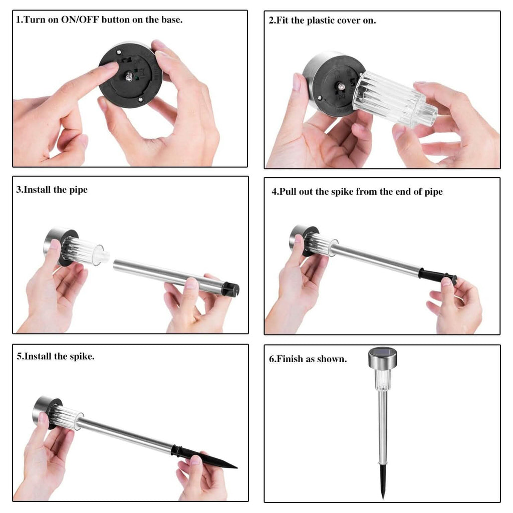 10-Pack: Outdoor Solar Landscape Lawn Light