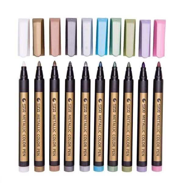 10-Piece: Metallic Paint Marker Pen Permanent