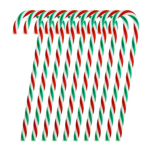 10-Piece: Plastic Candy Cane Ornaments