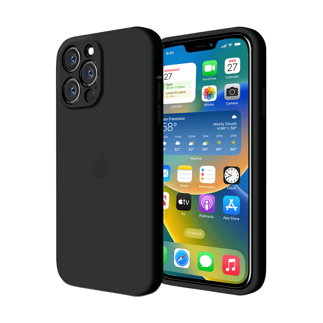 iPhone Camera Protection Silicone Case (Black)