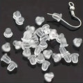 100-Pieces: Transparent Plastic Ear Clog Ear Stud Earring Pin Backs Ear Plug