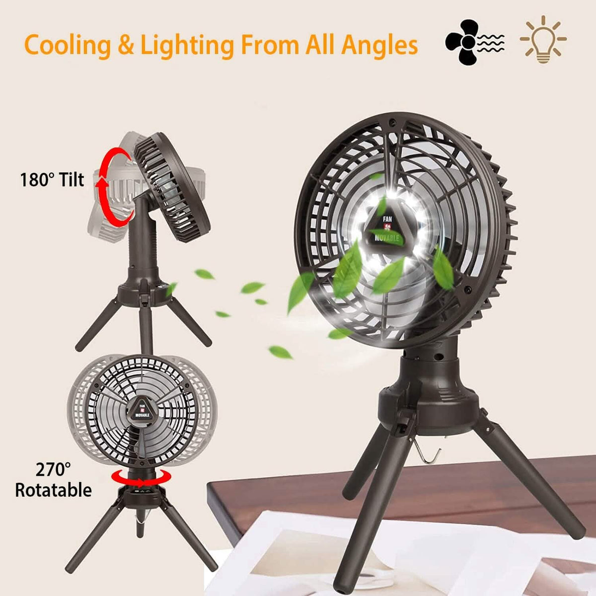 10400 mAh Portable Camping Fan