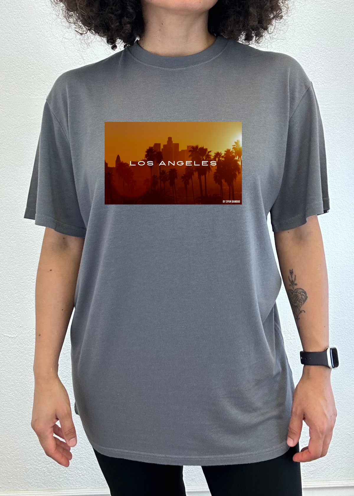 Los Angeles Unisex Bamboo Viscose/Organic Cotton Short Sleeve Graphic T-Shirt