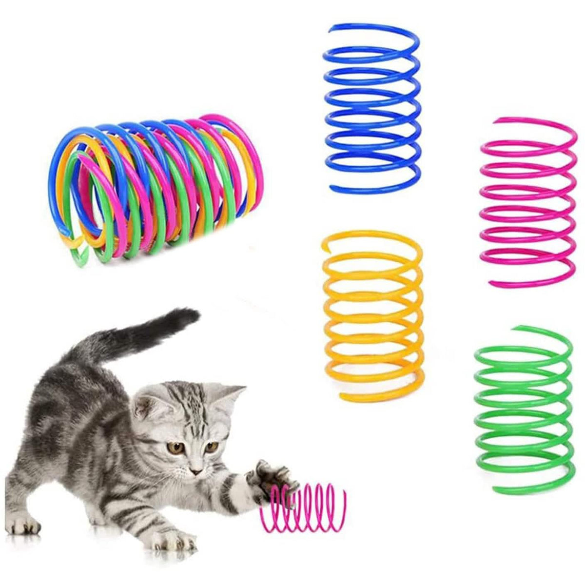 12-Piece: Cat Coil Spring Toy