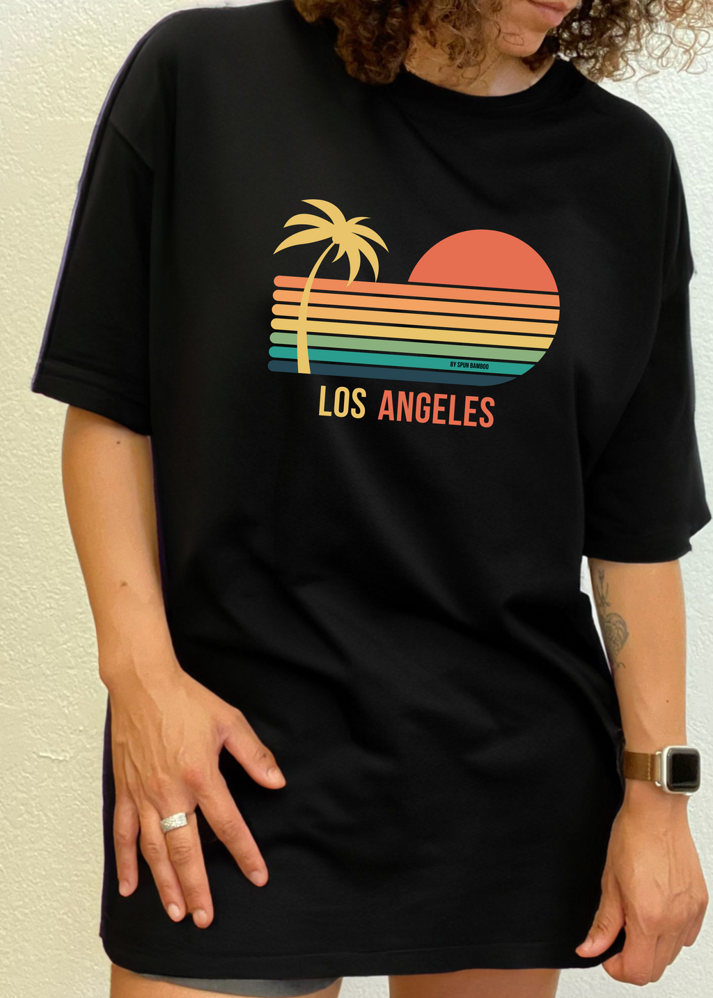 Los Angeles Unisex Bamboo Viscose/Organic Cotton Short Sleeve Graphic T-Shirt