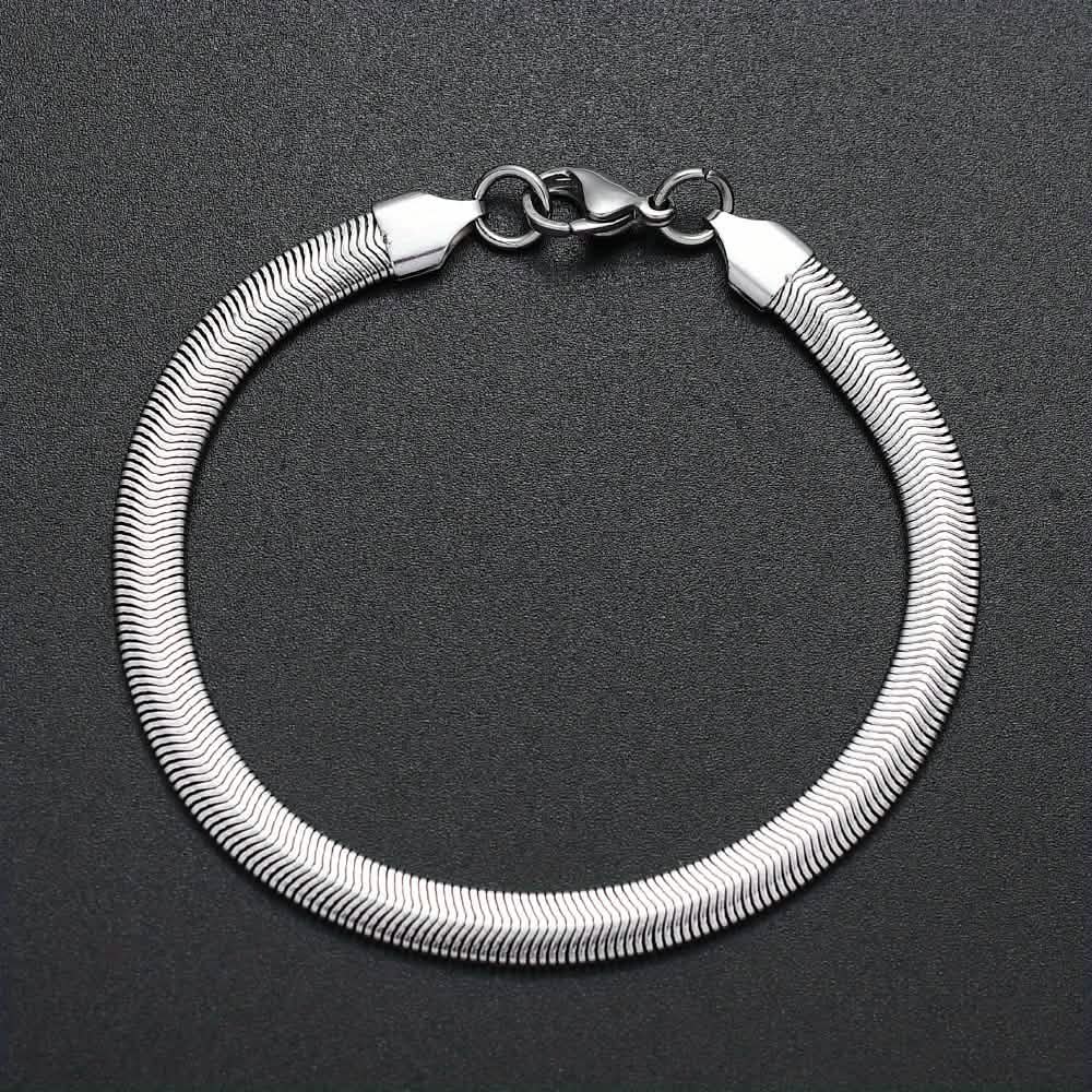 6mm Stainless Steel Snake Chain Bracelet – Unisex