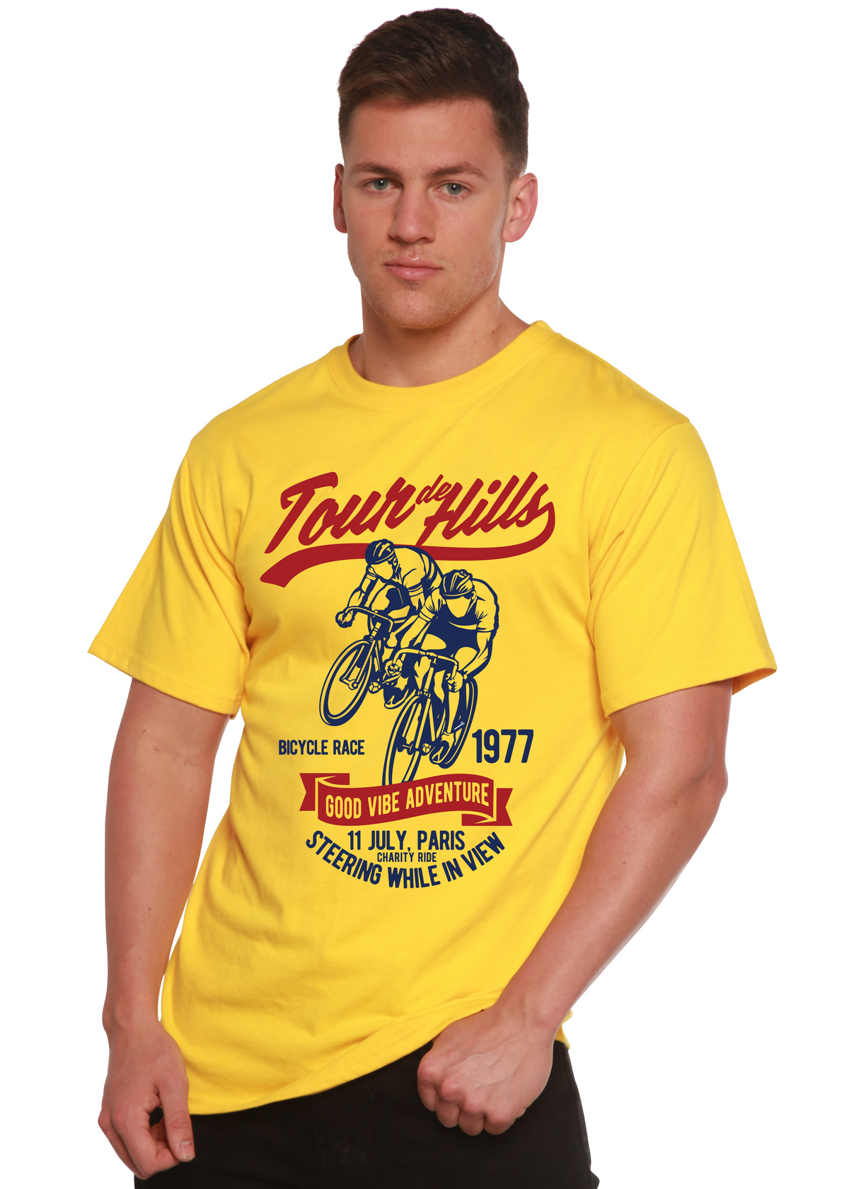 Tour De Hills Spun Bamboo® Men's Bamboo Viscose/Organic Cotton Short Sleeve Graphic T-Shirt