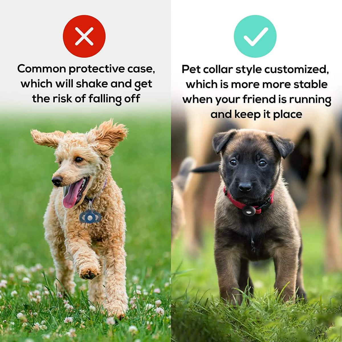 2-Pack: Air Tag Dog Collar Holder