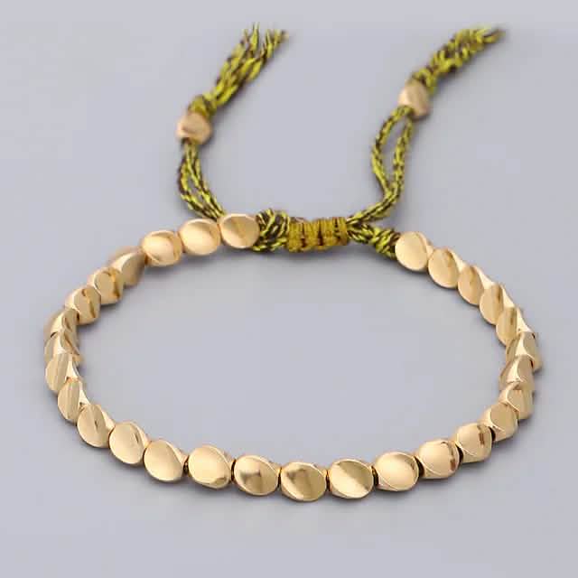 2-Pack: Handmade Copper Bead Bracelet