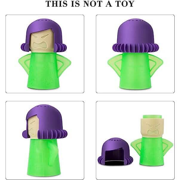 2-Piece: Angry Mama Microwave Steam Cleaner