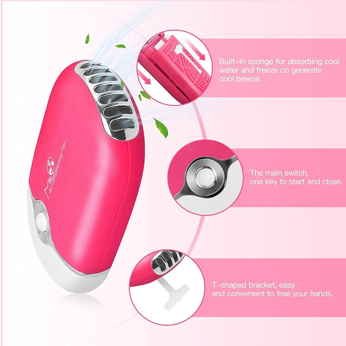 2-Piece: Rechargeable Handheld Mini Eyelash Fan