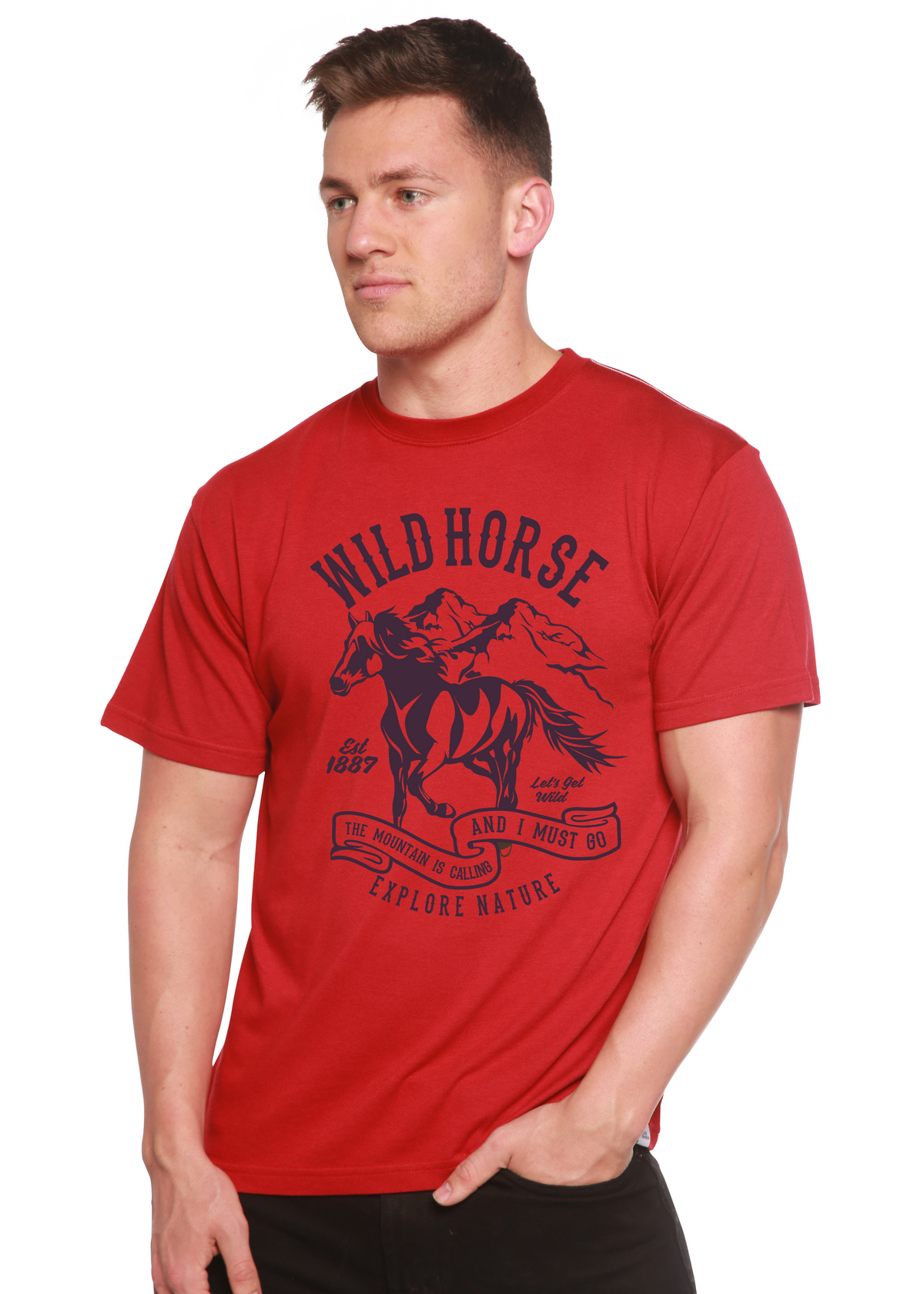 Wild Horse Spun Bamboo® Men's Bamboo Viscose/Organic Cotton Short Sleeve Graphic T-Shirt