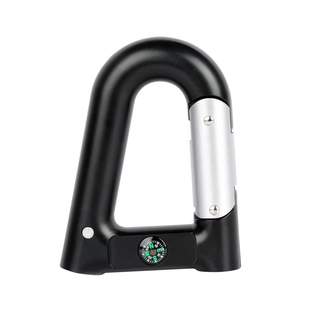 2200 mAh Powerbank with Emergency Flashlight Compass Carabiner-Shaped