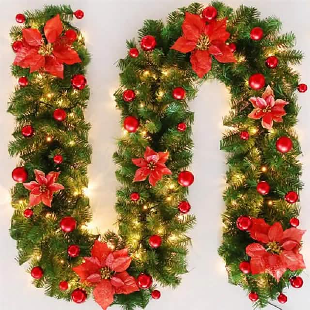 2.7 Meter Christmas Rattan Garland Decorative