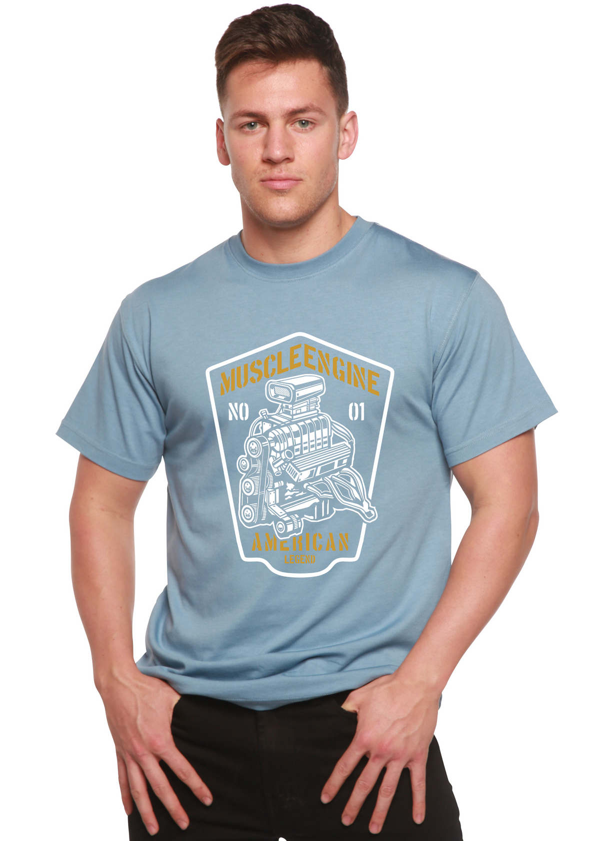 Muscle Engine Spun Bamboo® Men's Bamboo Viscose/Organic Cotton Short Sleeve Graphic T-Shirt