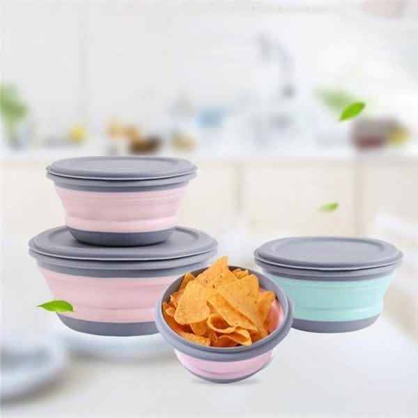 3-Pieces: Folding Camping Bowl Set