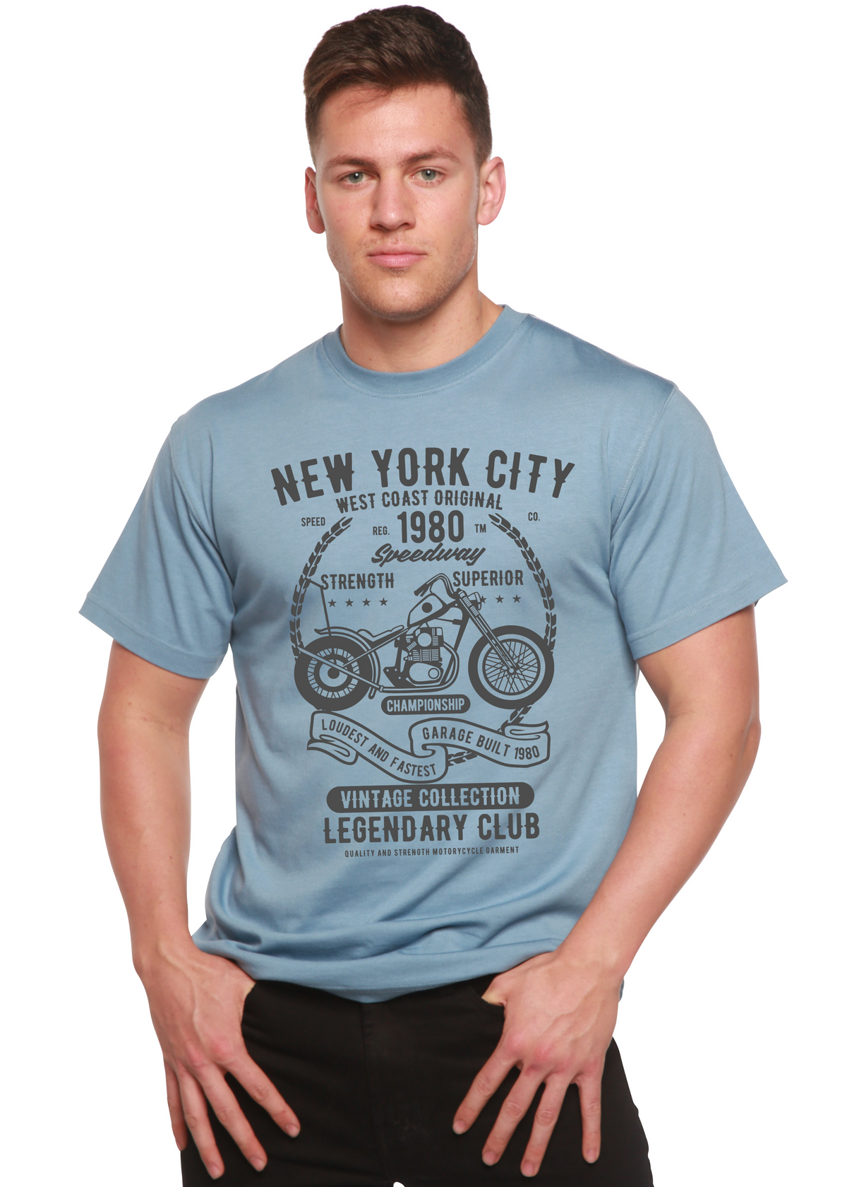 New York City Spun Bamboo® Men's Bamboo Viscose/Organic Cotton Short Sleeve Graphic T-Shirt