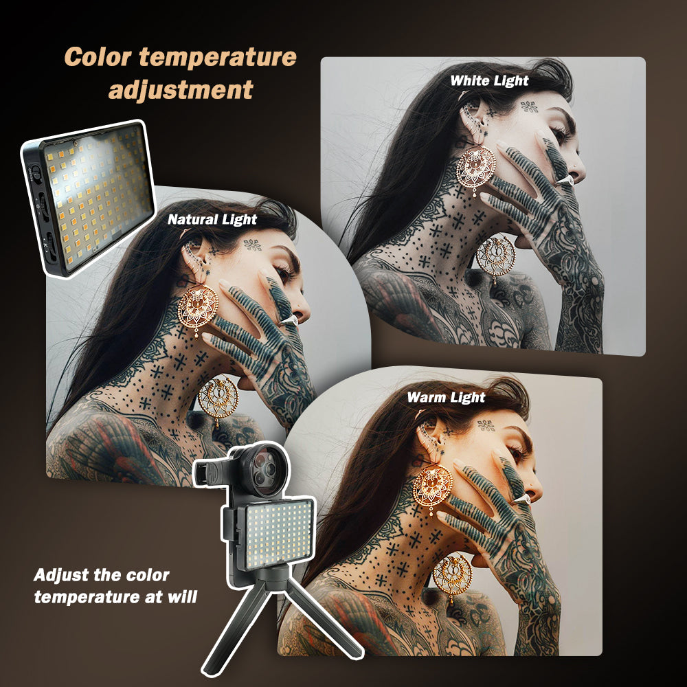 Professional Tattoo Photography Anti-3.0 Glare Kit 120 LED Beads（12W）Brighter and lighter
