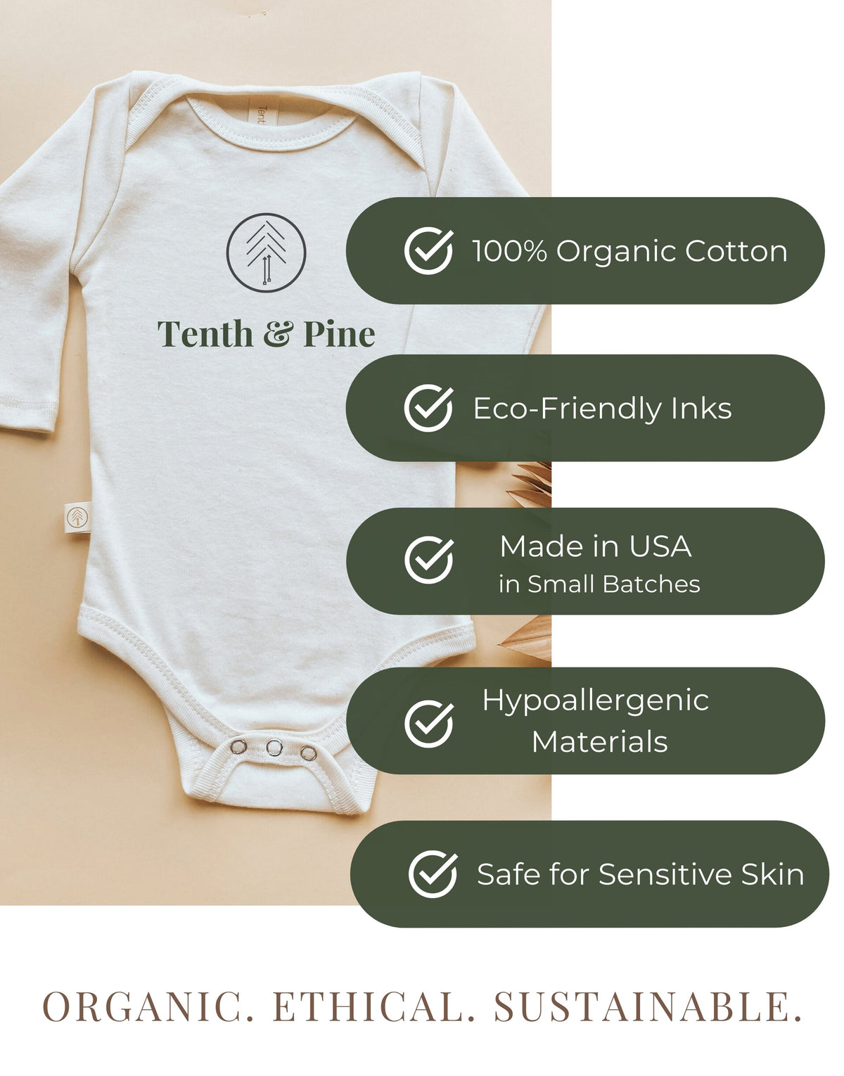Little Miracle Organic Baby Bodysuit Long Sleeve