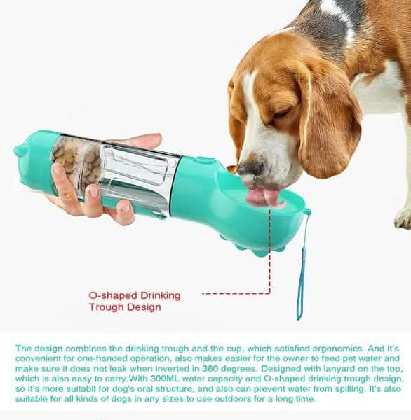 4-in-1 Portable Dog Water Bottle Dispenser