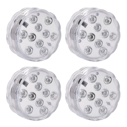 4-Piece: Submersible RGB LED Lights