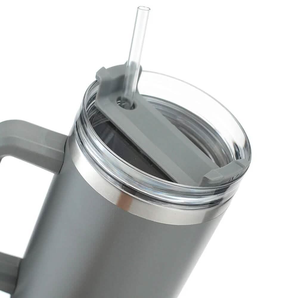 40oz Reusable Vacuum Tumbler with Insulated Double Wall and Cup Handle
