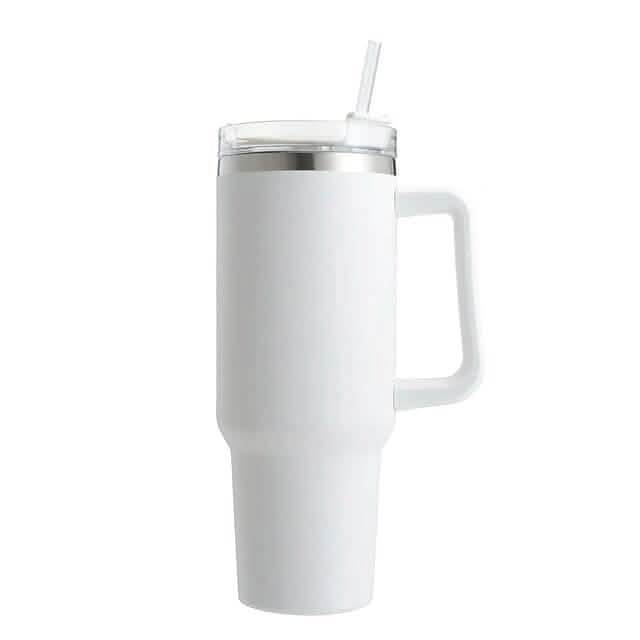 40oz Reusable Vacuum Tumbler with Insulated Double Wall and Cup Handle