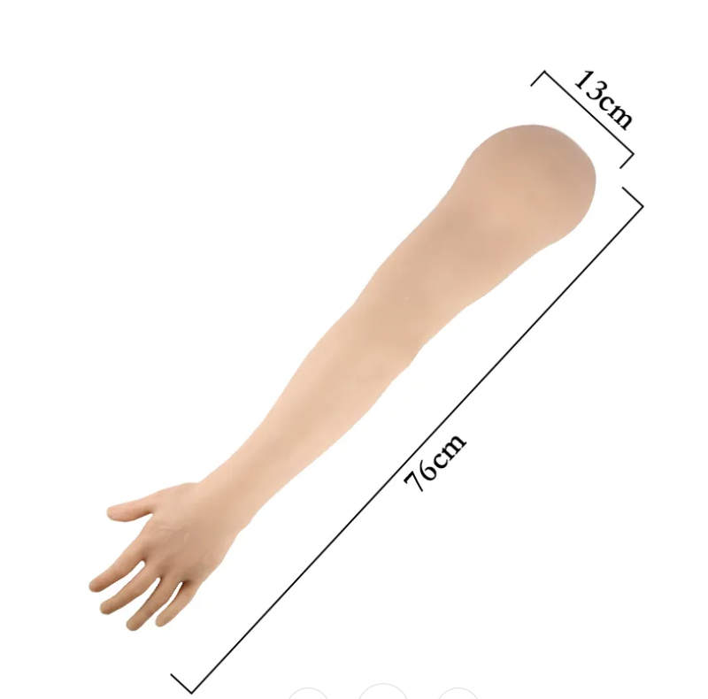 Realistic Silicone Full Arm Tattoo Practice Model – Adjustable Joints for Creative Practice & Studio Decor