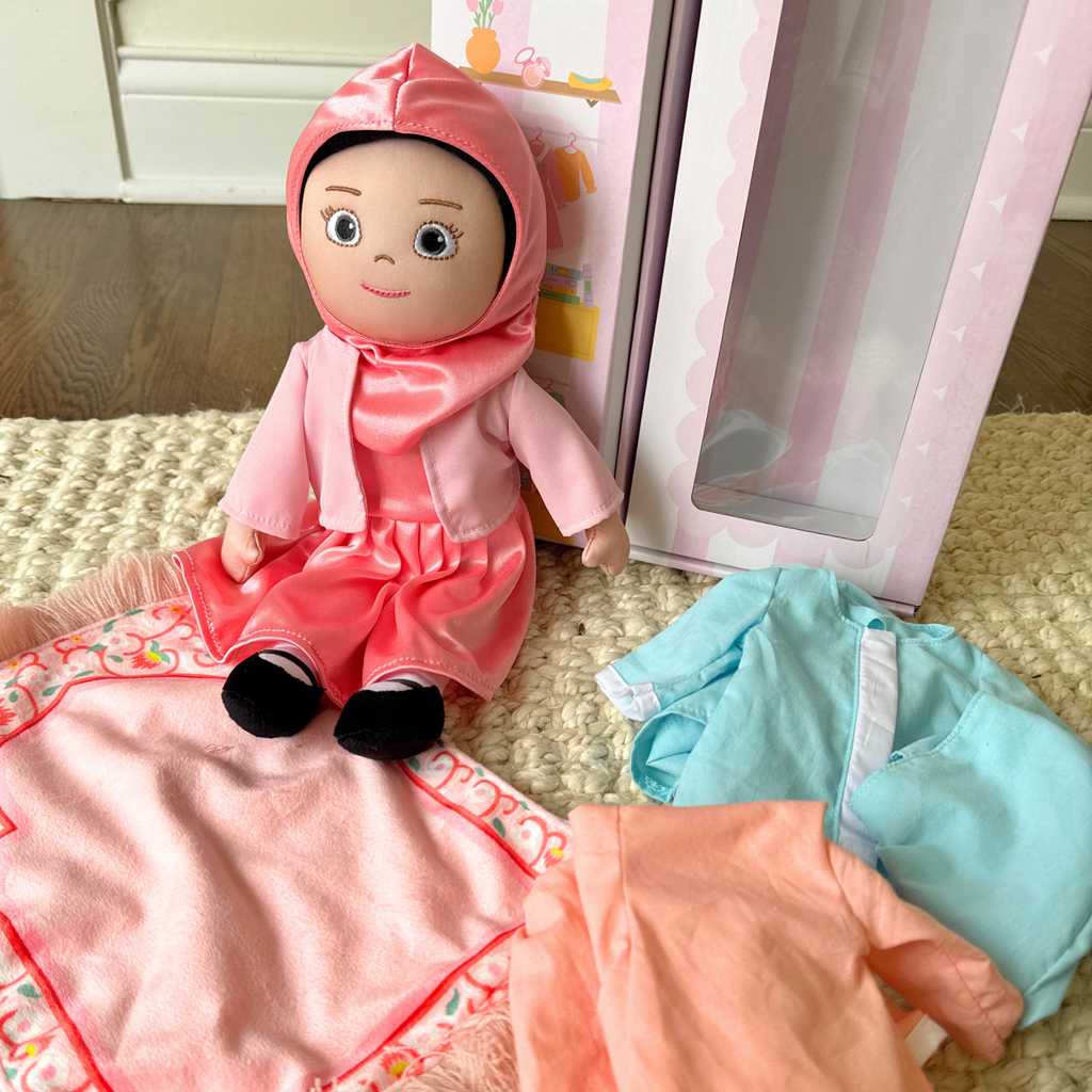 The Lala Doll + 4 Outfits + Prayer Rug | My First Hijabi, Muslim Doll