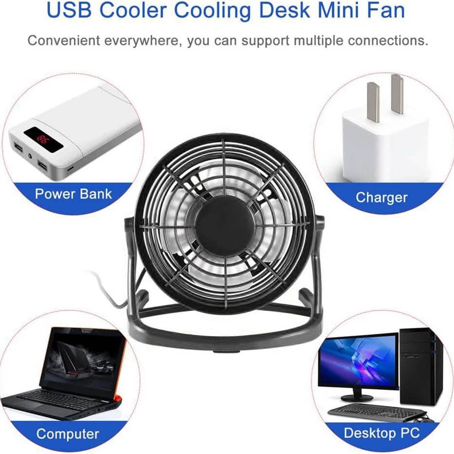 5-Inch USB Personal Desk Fan