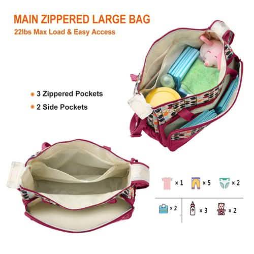 5-Pack: Baby Nappy Diaper Bag Set