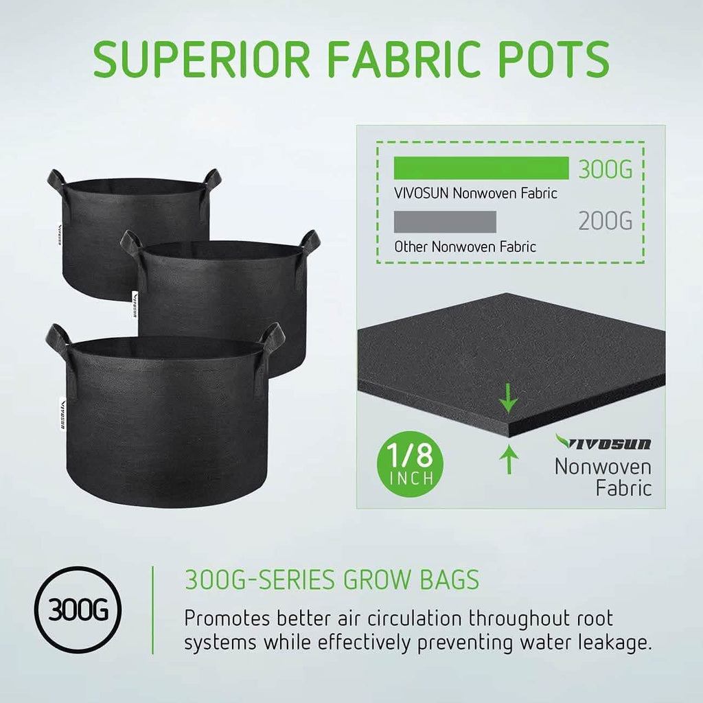 5-Pack: Plant Grow Bags