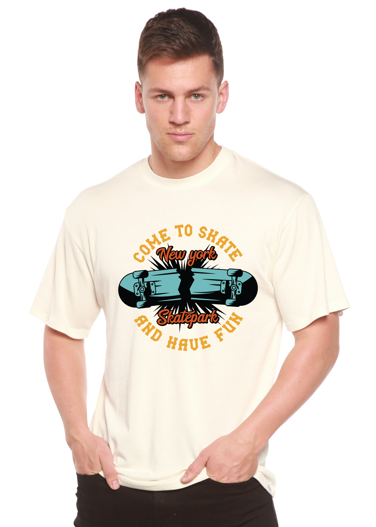 New York Skatepark Men's Bamboo Viscose/Organic Cotton Short Sleeve Graphic T-Shirt