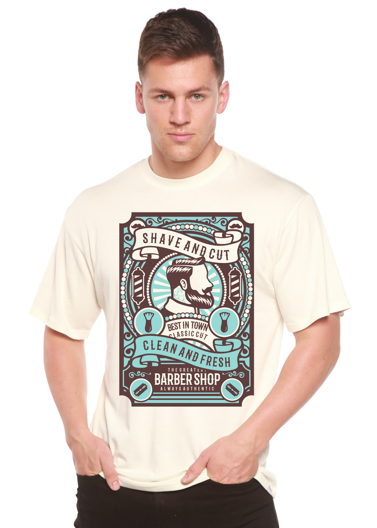 Shave and Cut Spun Bamboo® Men's Bamboo Viscose/Organic Cotton Short Sleeve Graphic T-Shirt