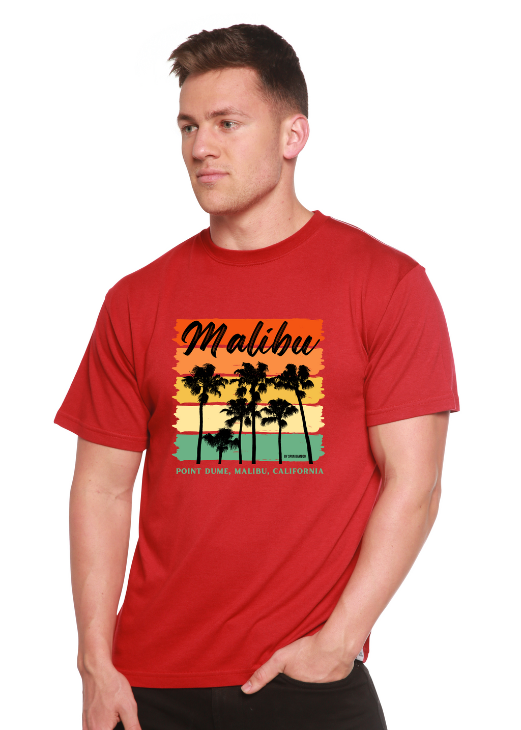Malibu Unisex Bamboo Viscose/Organic Cotton Short Sleeve Graphic T-Shirt