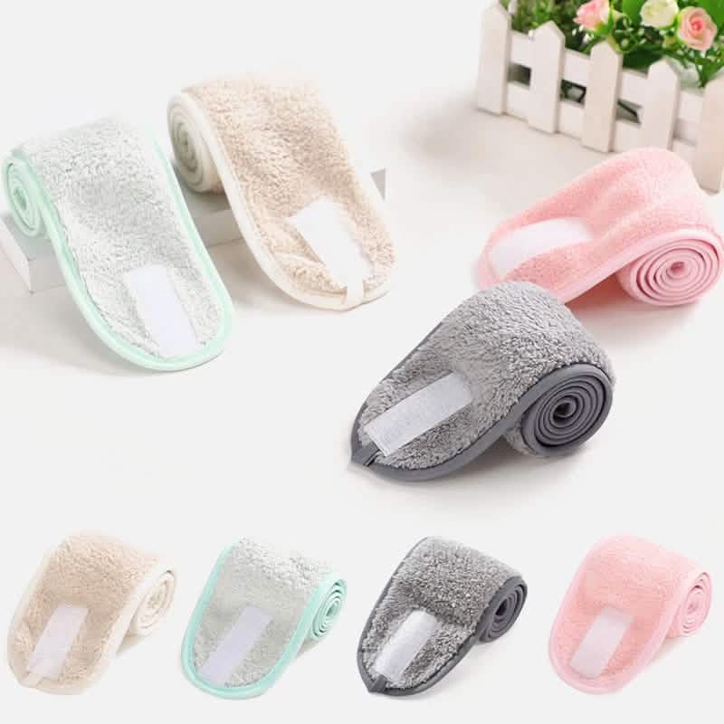 6-Pieces: Women's Face Wash Bath Makeup Hairband