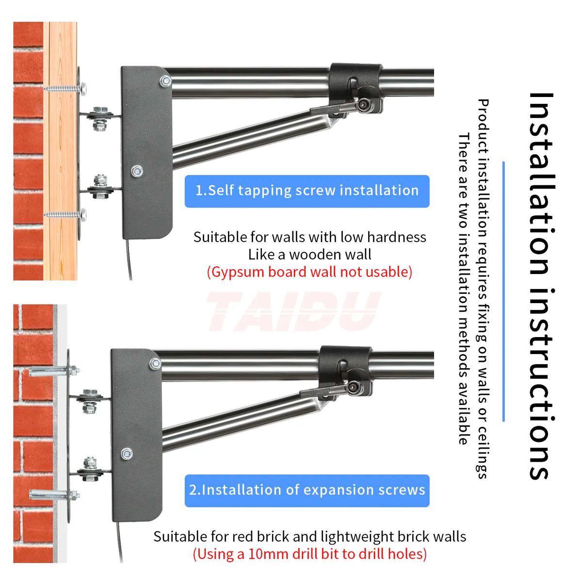 TAIDU Promotional PL-48 Large Panel Telescoping Tattoo Wall Light