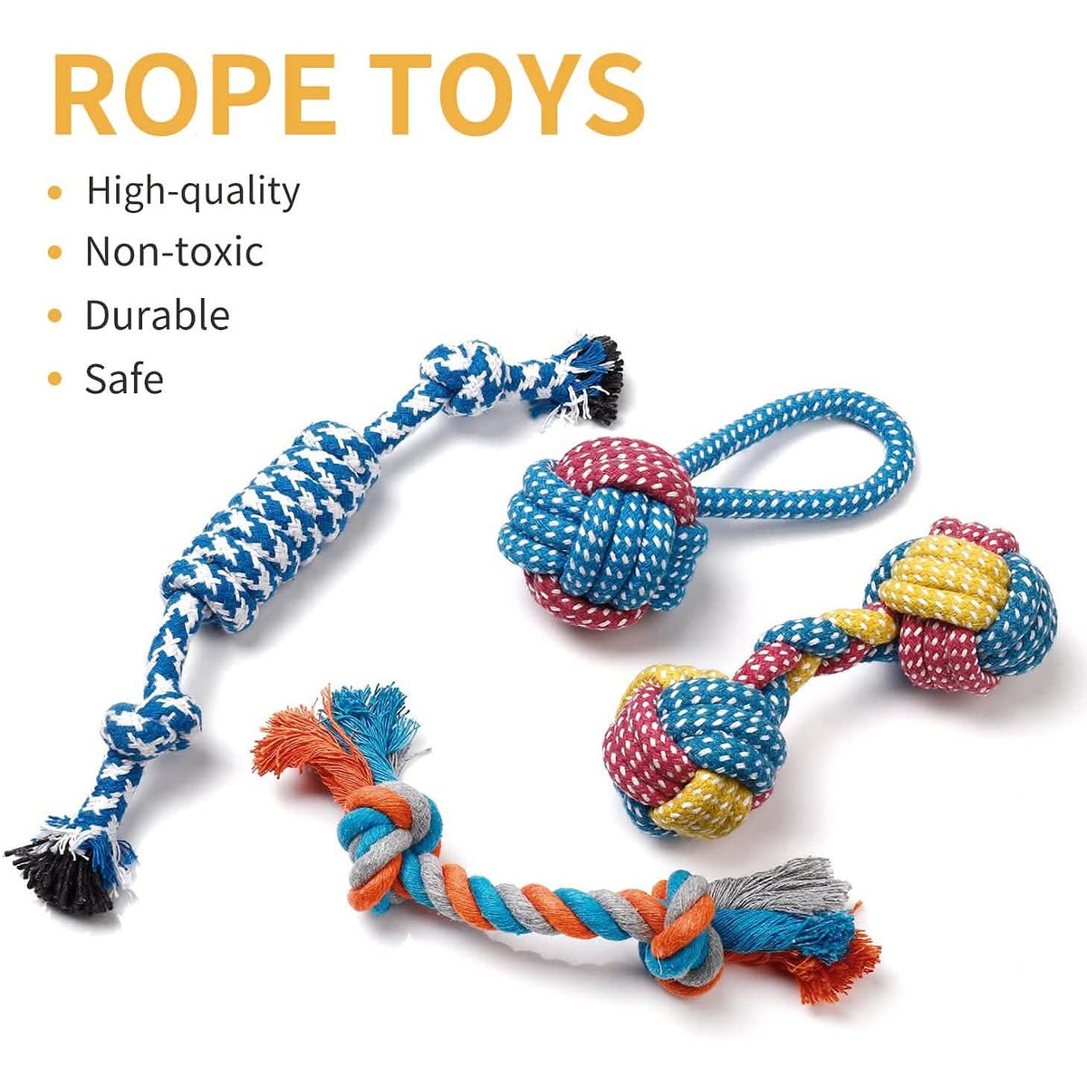 7-Piece: Puppy Cord Chew Toys