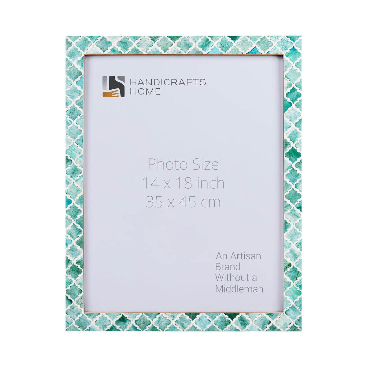 Moroccan Poster Frames Bone Inlay, Green, 5 Sizes