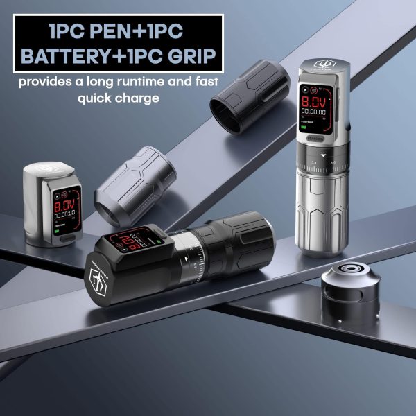 Poseidon-S-Luxe Dual Power Tattoo Pen Set – Wireless Freedom Meets Wired Precision