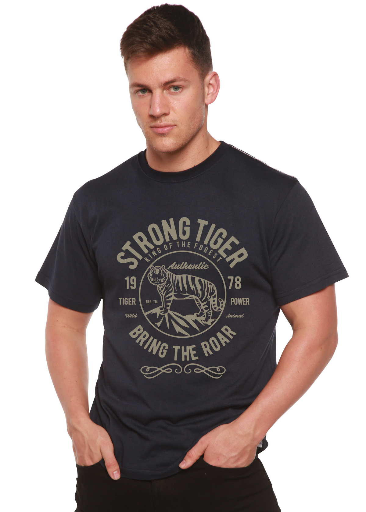 Strong Tiger Spun Bamboo® Men's Bamboo Viscose/Organic Cotton Short Sleeve Graphic T-Shirt
