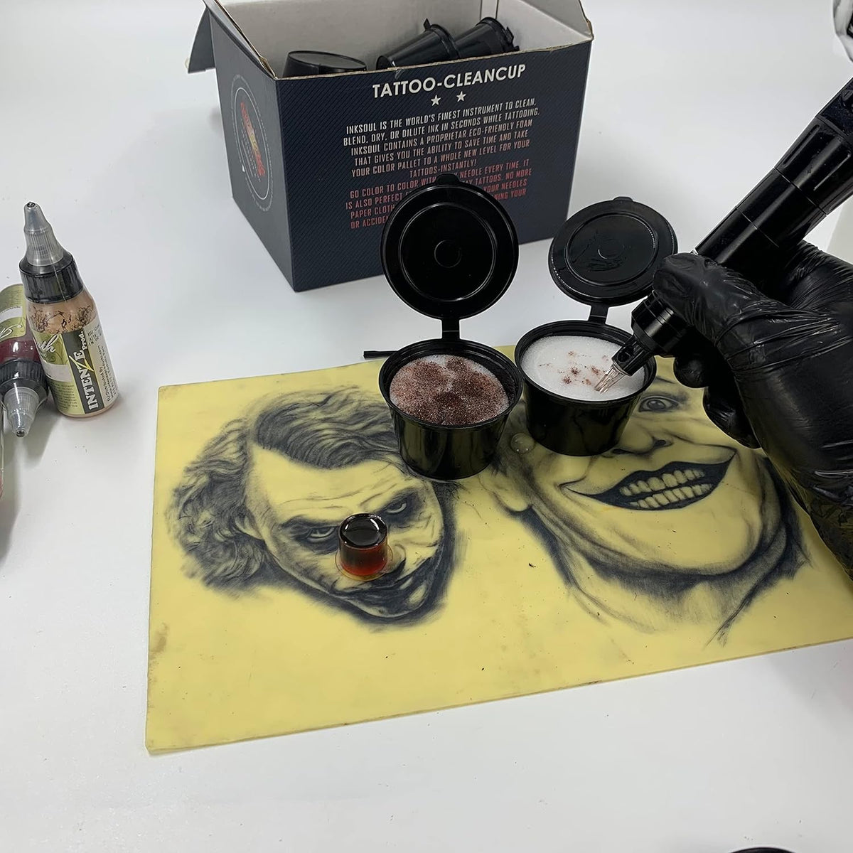 18pcs High-Quality Tattoo Dip Cup Caps
