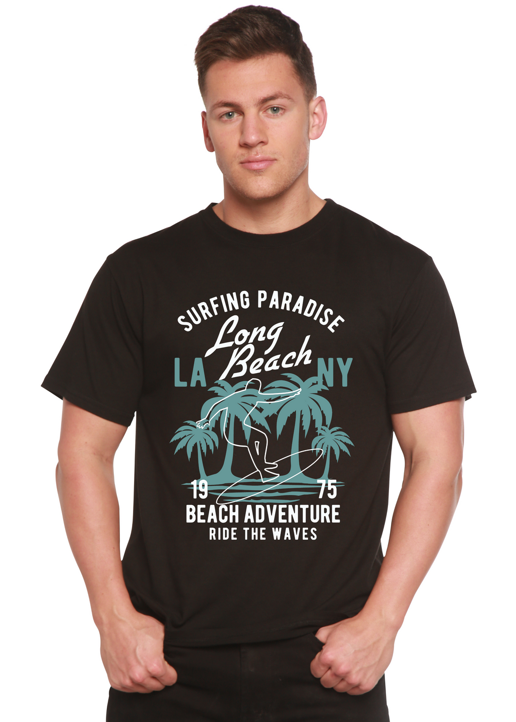 Beach Adventure Men's Bamboo Viscose/Organic Cotton Short Sleeve Graphic T-Shirt