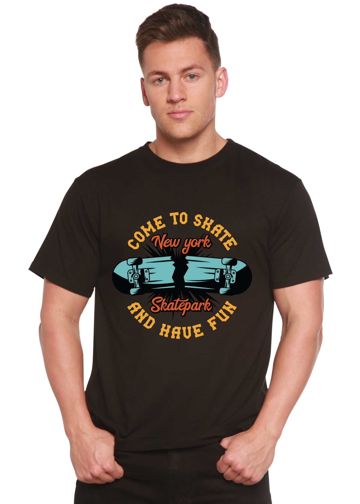 New York Skatepark Men's Bamboo Viscose/Organic Cotton Short Sleeve Graphic T-Shirt