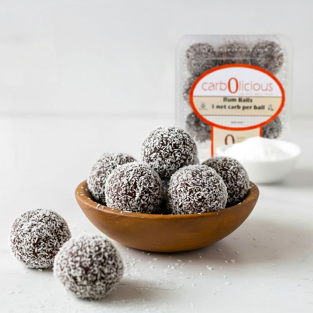 Carbolicious Rum Balls Low-Carb Sugar free, Keto Friendly- 9 Pieces
