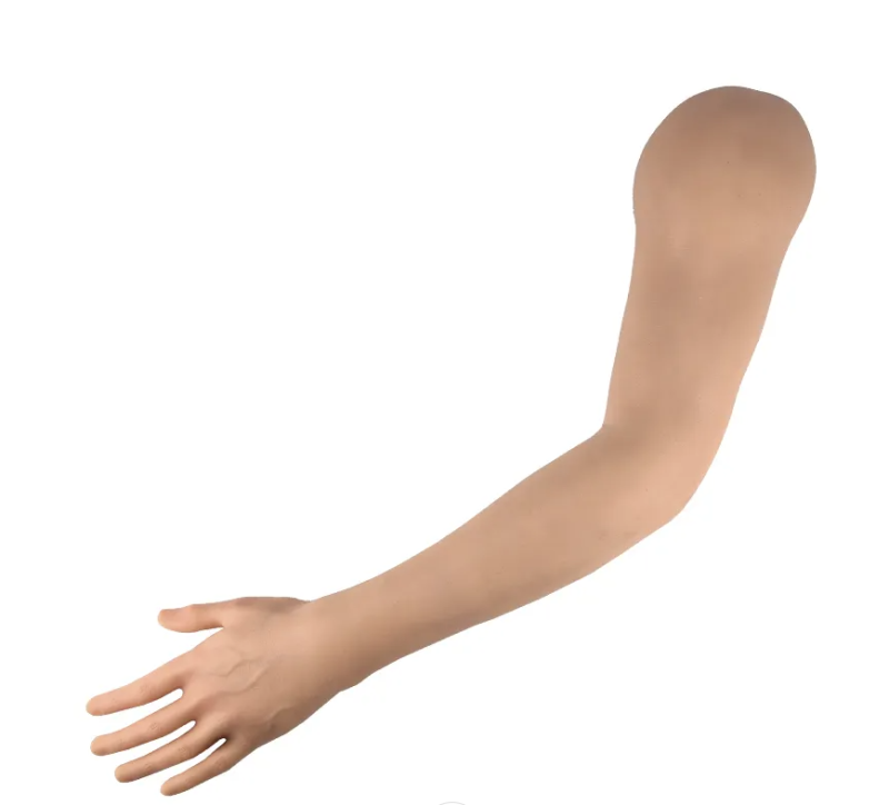 Realistic Silicone Full Arm Tattoo Practice Model – Adjustable Joints for Creative Practice & Studio Decor