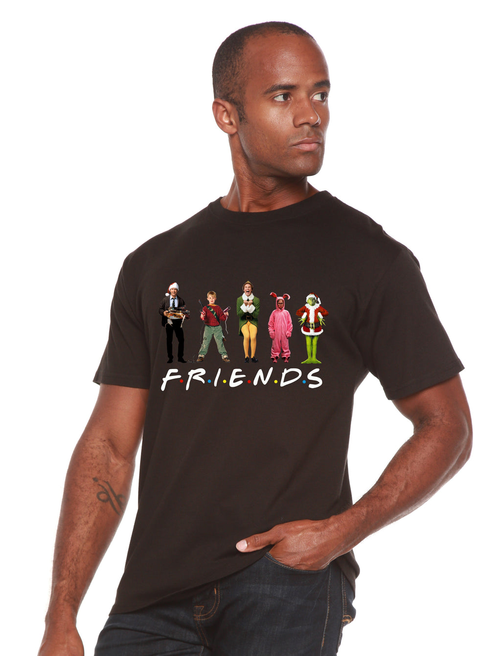 Funny Christmas Movies Printed Men's Bamboo T-Shirt